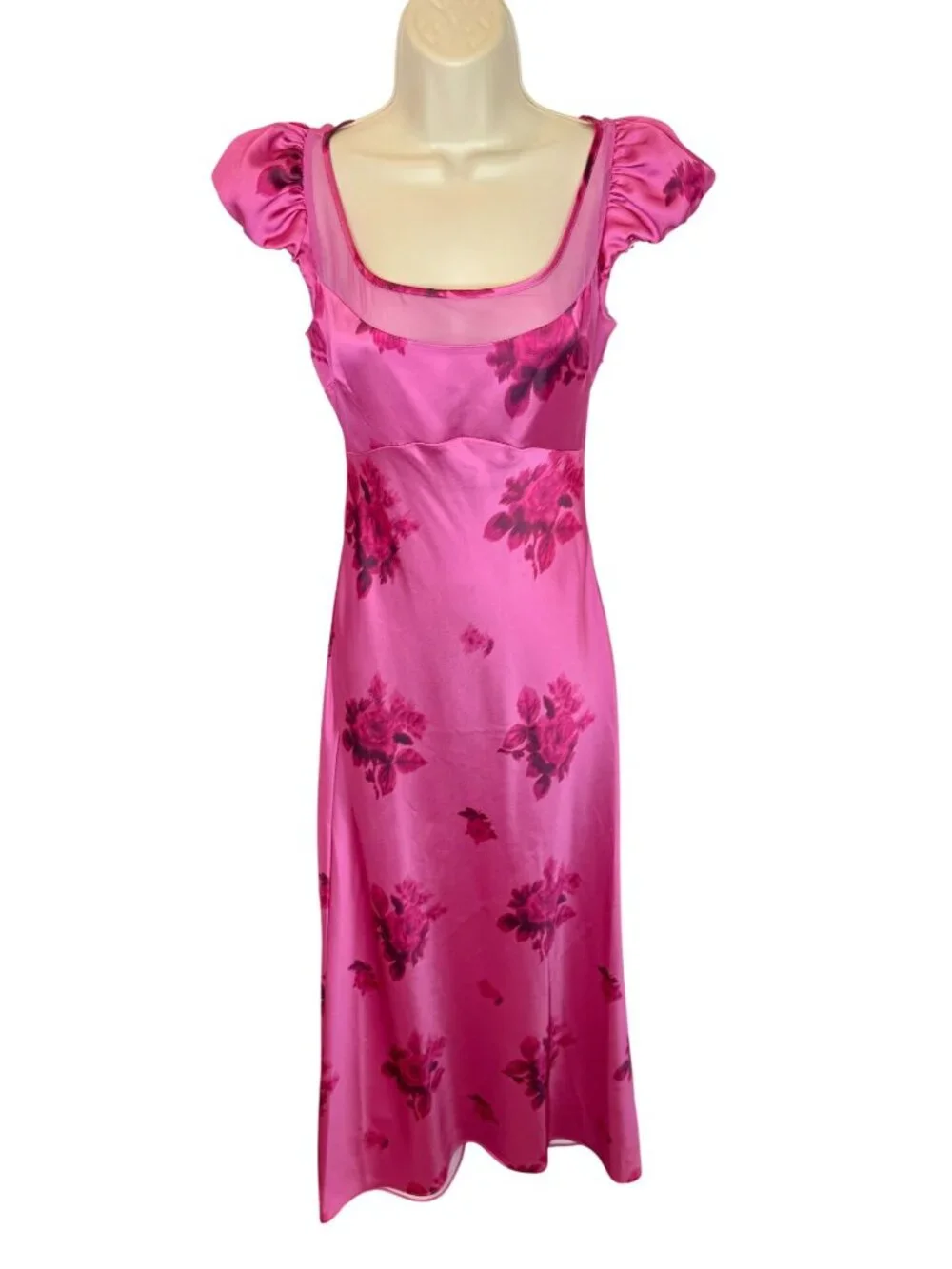 Loveshackfancy Joelette Midi-Dress Rasberry Rose Kentucky Derby - Size 0 - Picture 2 of 9